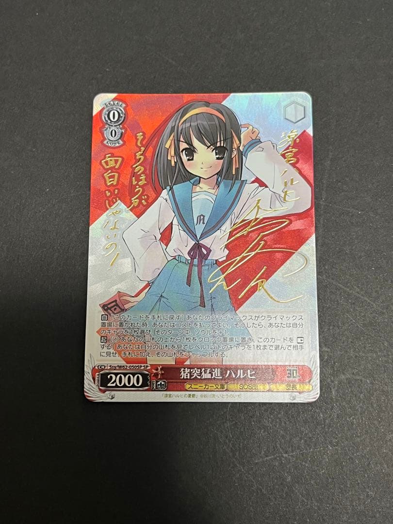 猪突猛進　ハルヒ　ヴァイスシュヴァルツ　SP サイン