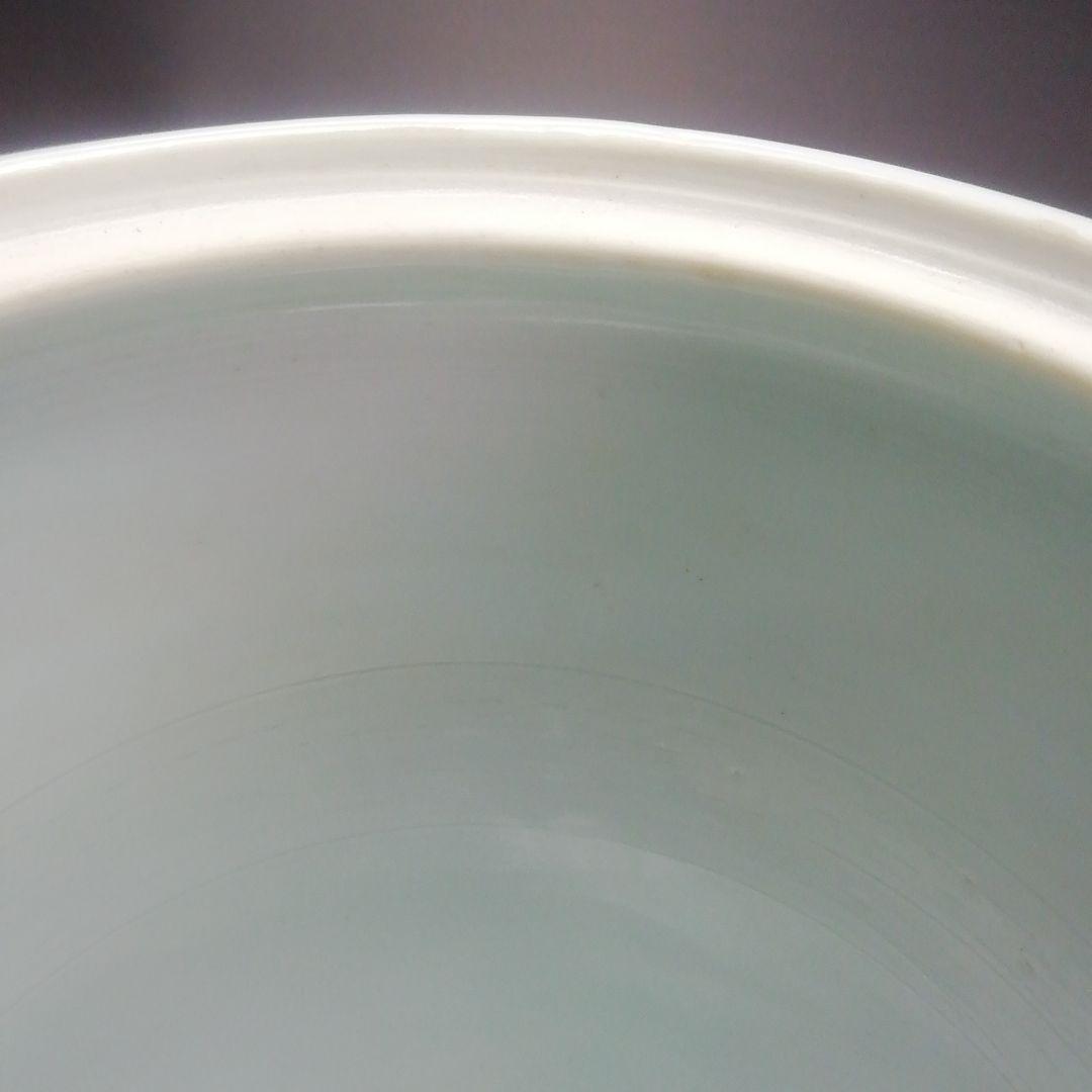 Ｓ３５８　水指　『染赤唐子紋』『渋草焼』『芳國造』　共箱　茶道具