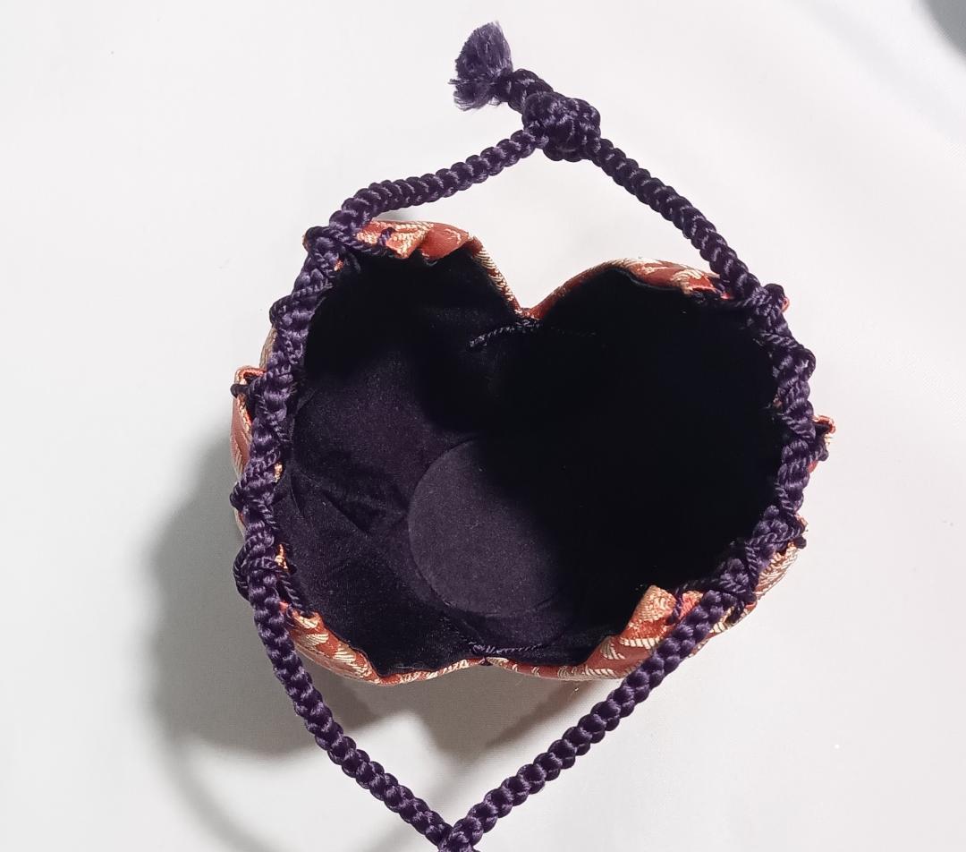 茶道具　京都清水焼　平安東山　笹田仁史作　肩衝茶入　牡丹唐草緞子仕覆付　美品！！