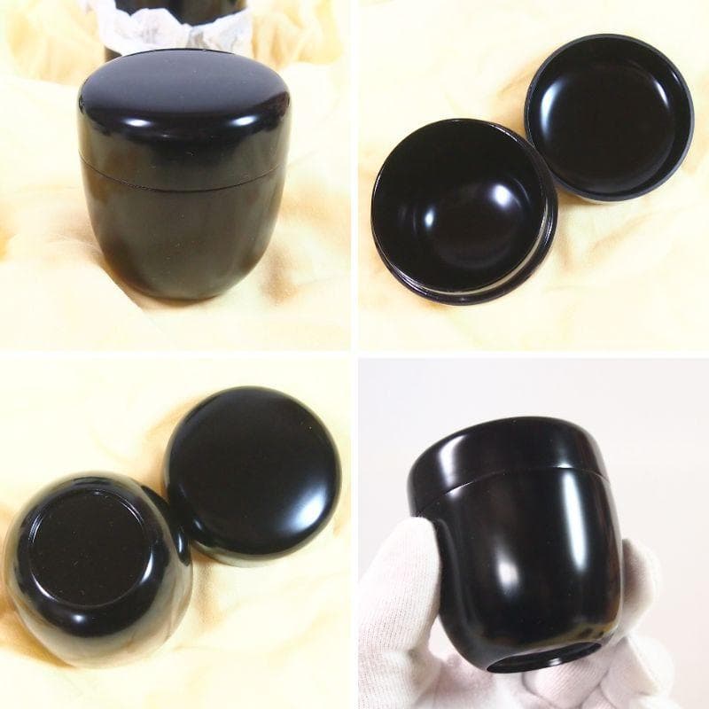 【美品】仙叟好 十二茶器 塗師:坂田峰俊 真塗 棗/薄茶器/茶入 裏千家 茶道具