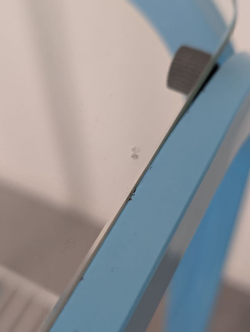 80's-90's レトロ スチールフレーム ガラステーブル ファンシー モダン