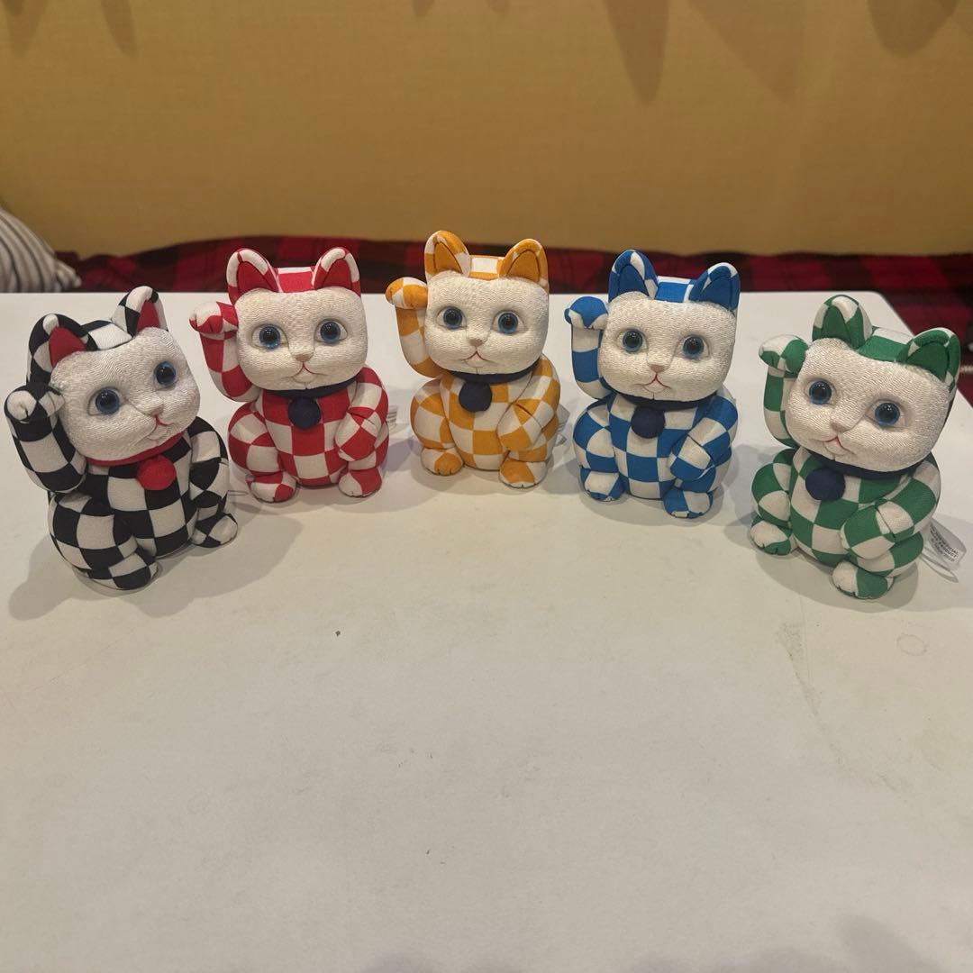 オリンピック　招き猫5色5体