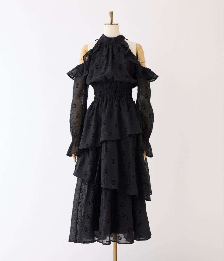 NICE CLAUP アメスリミニワンピース アメスリティアードロングワンピース