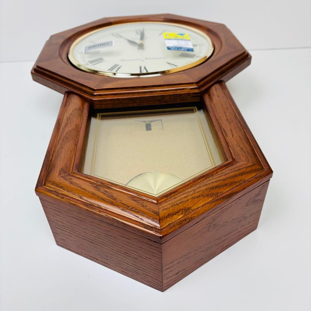 【未使用】SEIKO アンティーク調柱時計　RQ322B 昭和レトロ