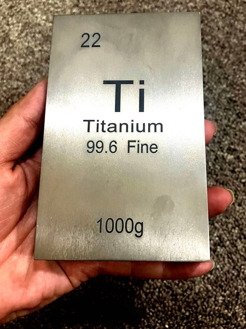 値下げ　チタン　インゴット1kg レアメタル　元素標本