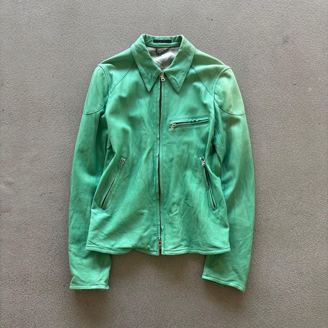 ジャケット・アウター The Viridi-anne calf skin zip riders