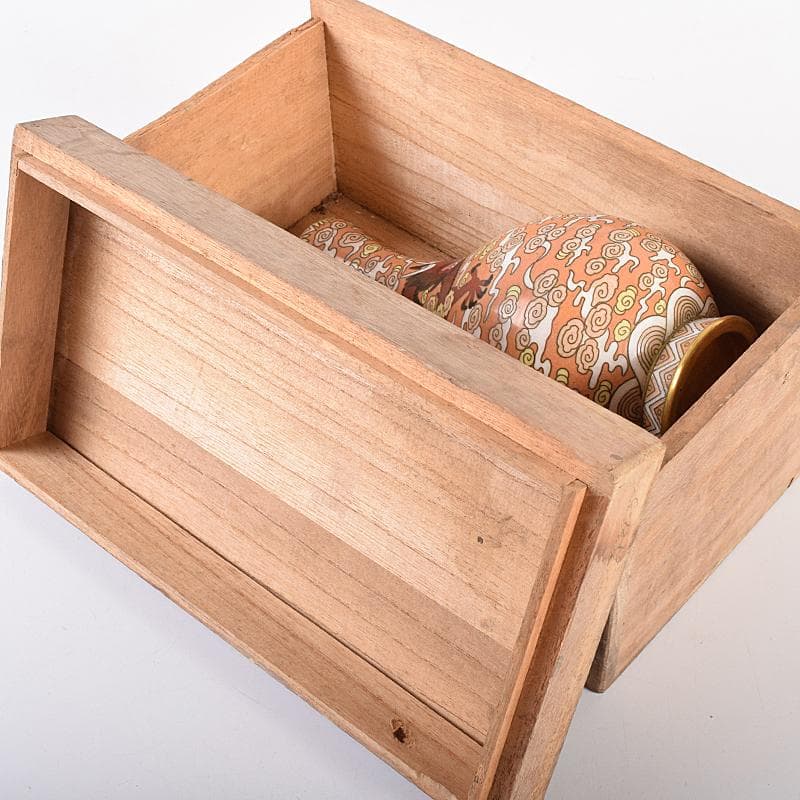 中国　景泰藍　古七宝琺瑯彩　雲竜文　蕾口瓶　共箱　D　R7822