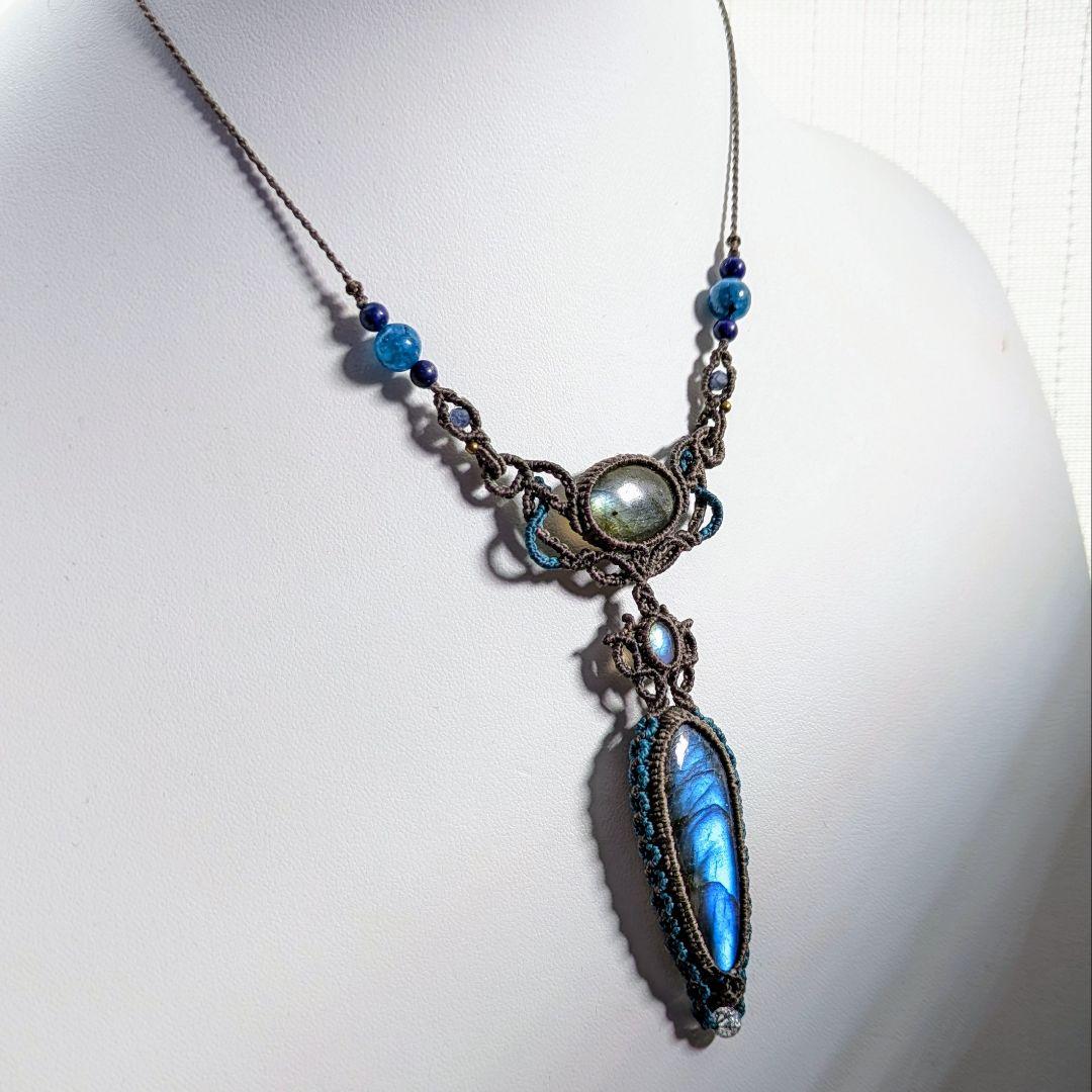 1264 マクラメハンドメイドネックレス