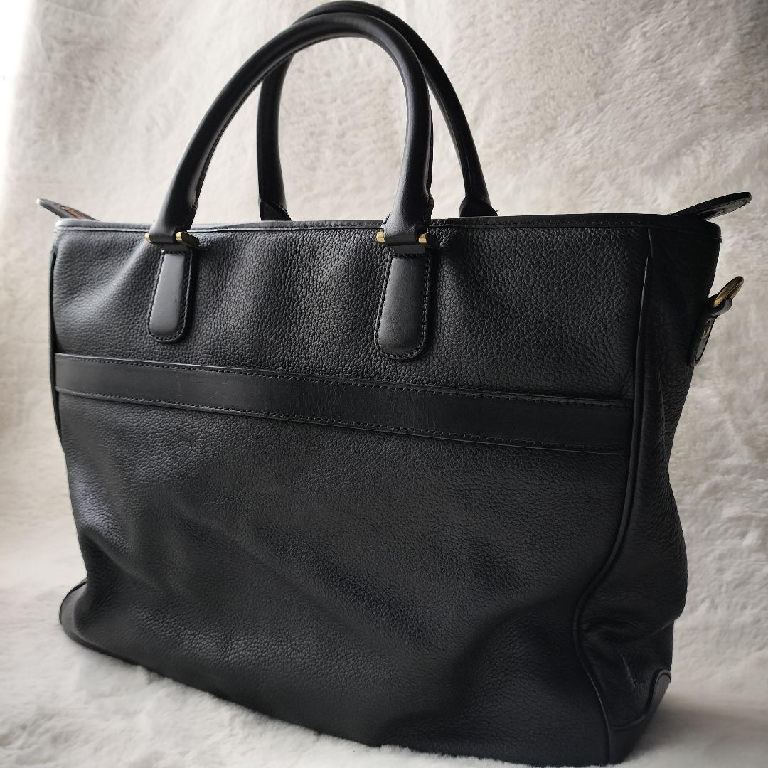 【美品!!】エルゴポック ☆ ビジネスバッグ プライムグレインレザー 使用 黒色