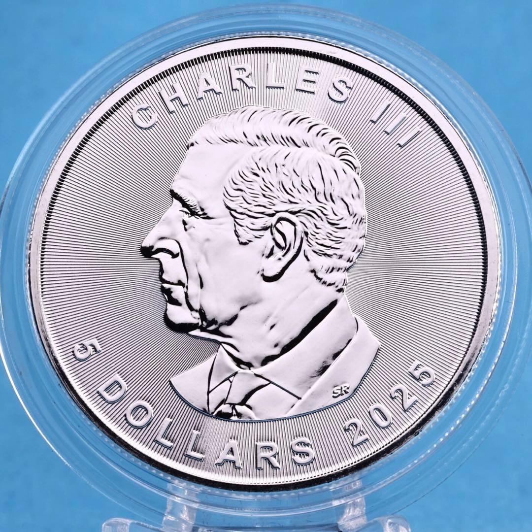 世界100枚 メイプルリーフ 銀貨 カラー ステンドグラスバタフライ