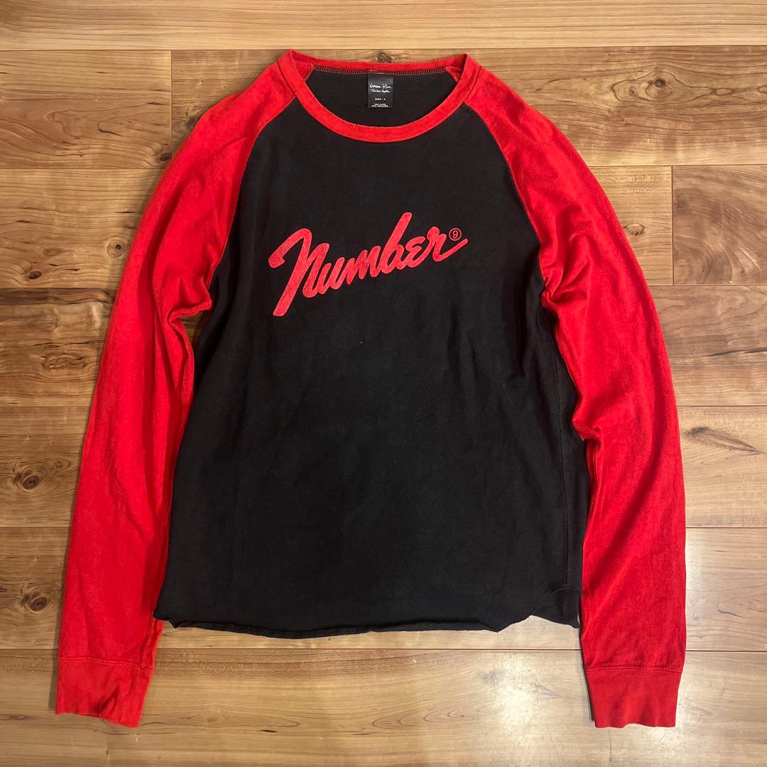 ナンバーナイン05AW ハイスト期 Fender Logo ロンT ラグラン