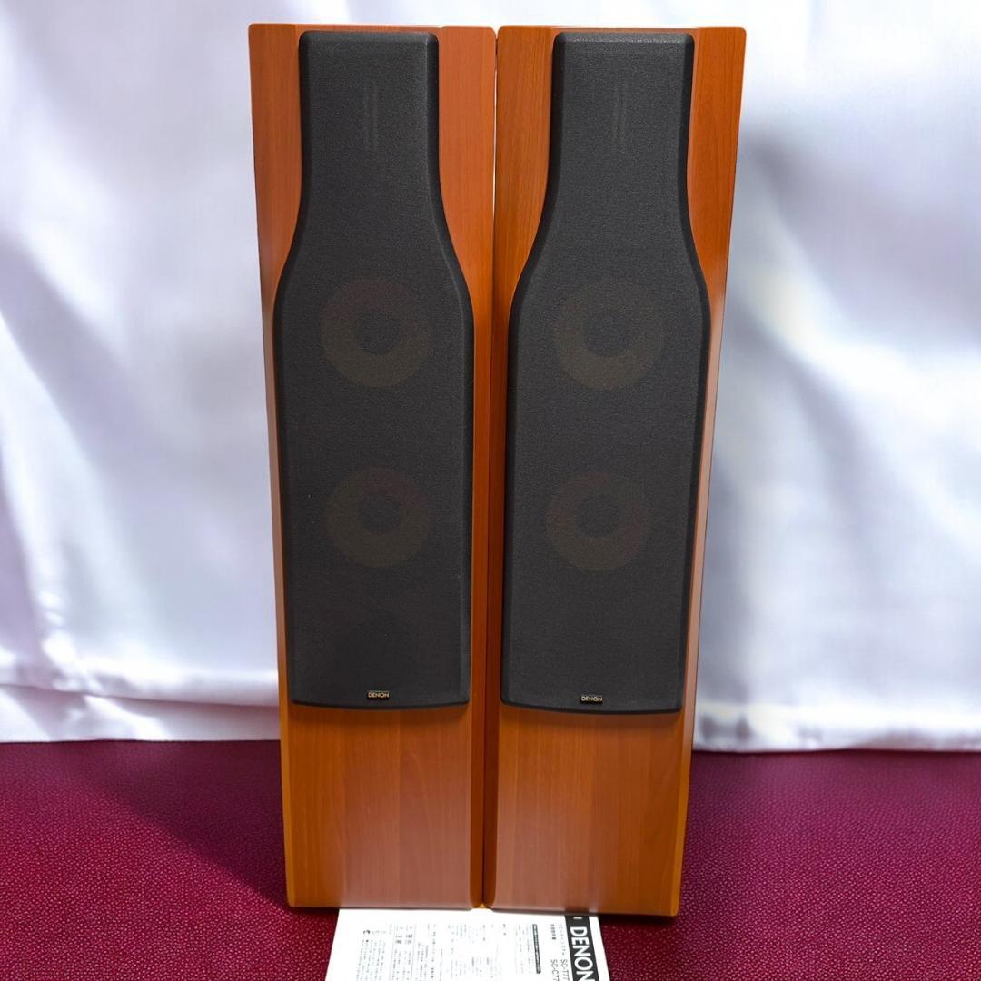 ☆美品 デノン SC-T777SA トールスピーカーペア ジャンパープレート 付