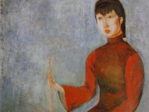 三岸好太郎、支那の少女、希少画集画、新品額装付、状態良好