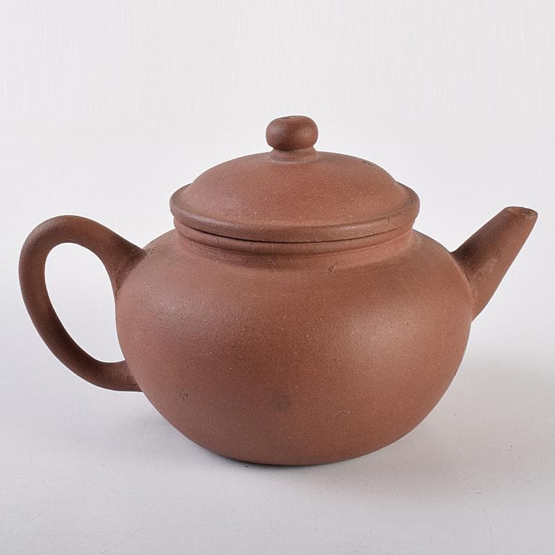 中国　花間伴咏月下侶吟　紫砂　朱泥　急須　茶壷　M　R7654