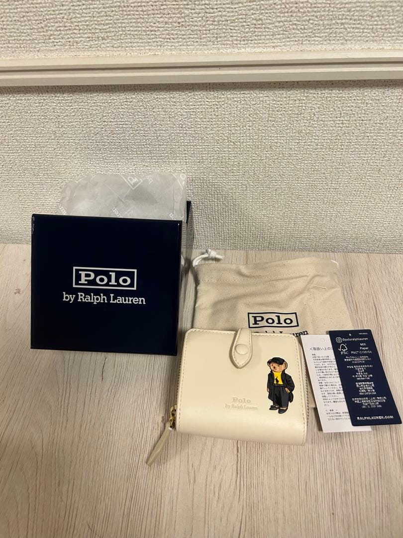 ポロベア Polo Ralph Lauren 二つ折り財布 ホワイト