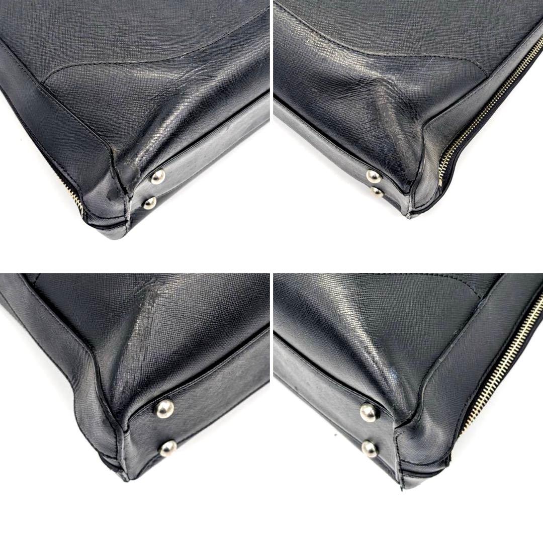 PELLE MORBIDA✨ビジネスバッグ　レザー　サフィアーノ　ブラック