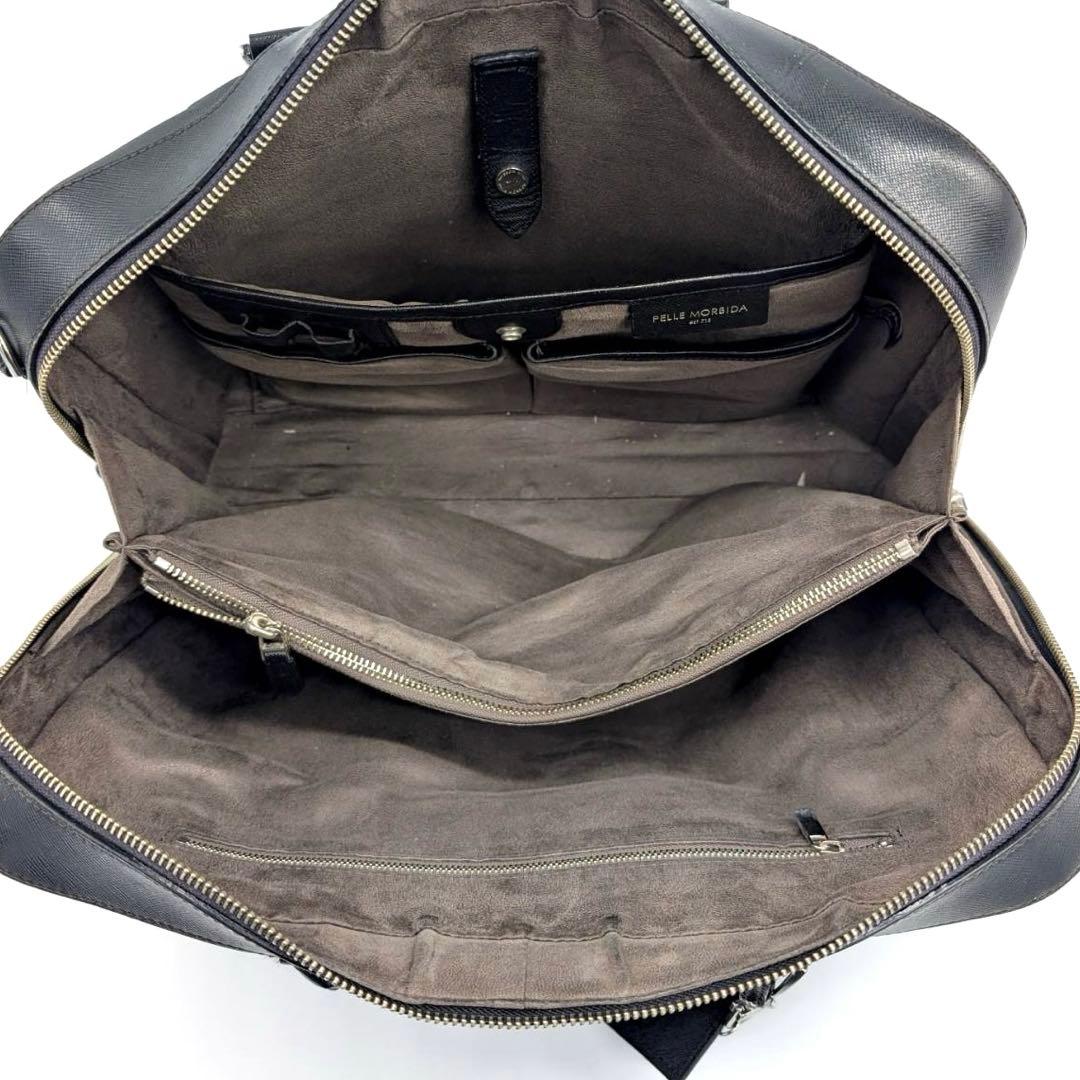 PELLE MORBIDA✨ビジネスバッグ　レザー　サフィアーノ　ブラック