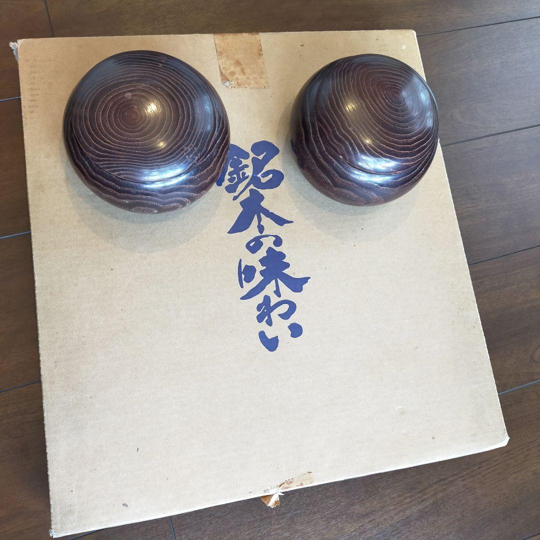 卓上碁盤 蛤碁石 那智黒25号 白180個 黒181個 木製碁笥 セット