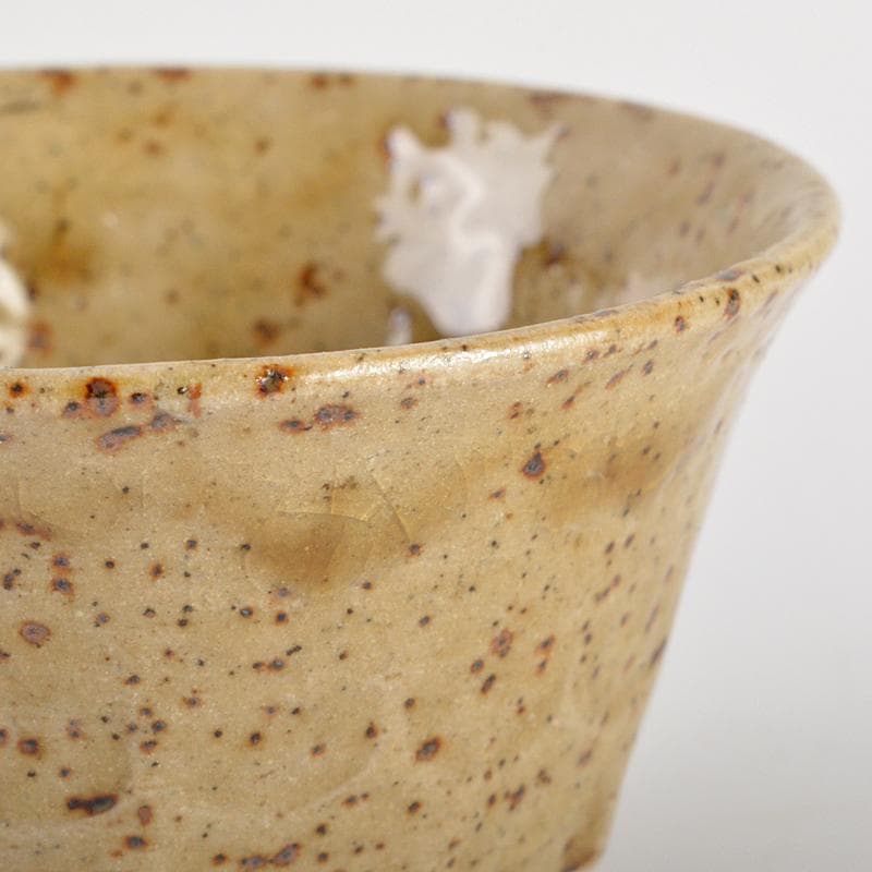 煎茶道具　明石焼　舞子焼　玉露煎茶碗　五客　在銘　時代箱付　V　R6980