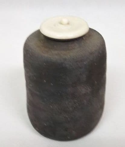 茶道具 茶入 備前 肩付 伊勢崎競 伊勢崎満 4男 新品未使用