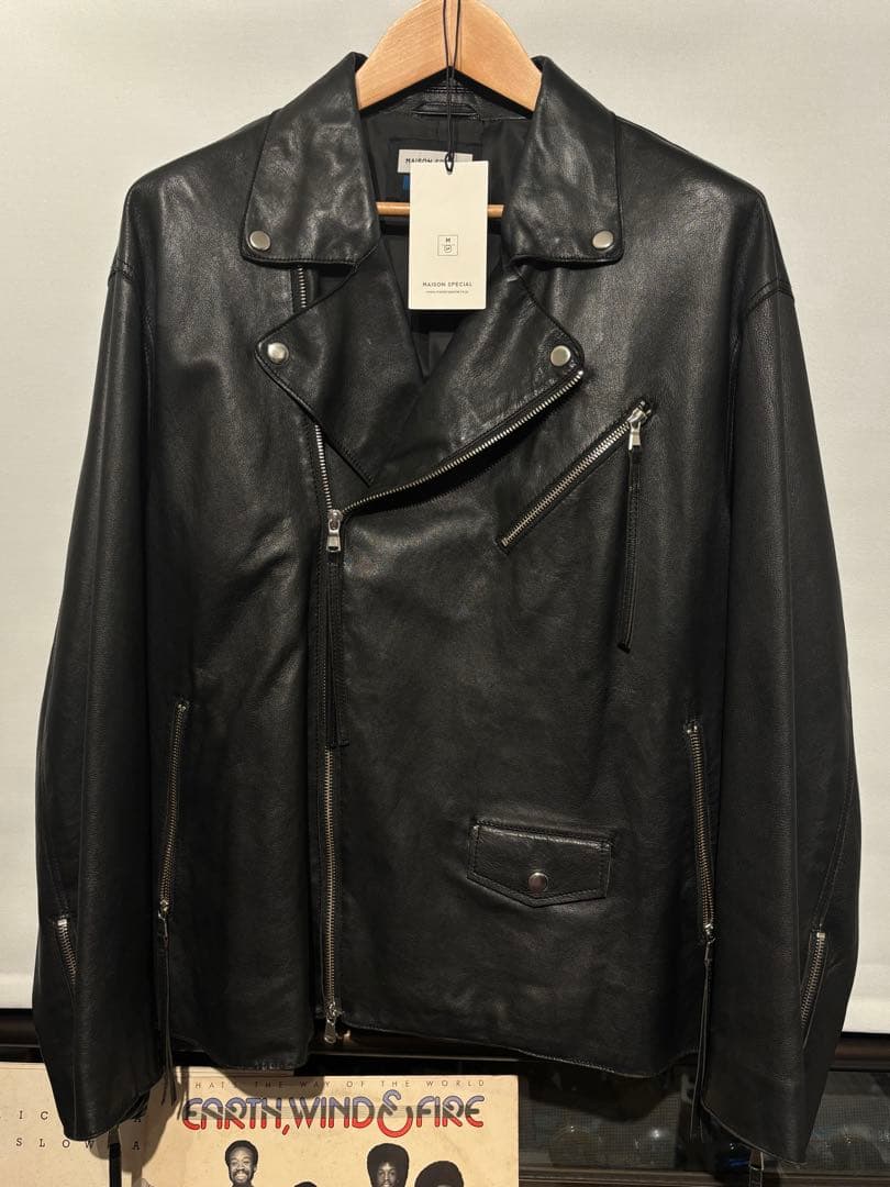 値下げ交渉可能 ラムレザープライムオーバーダブルライダースジャケット