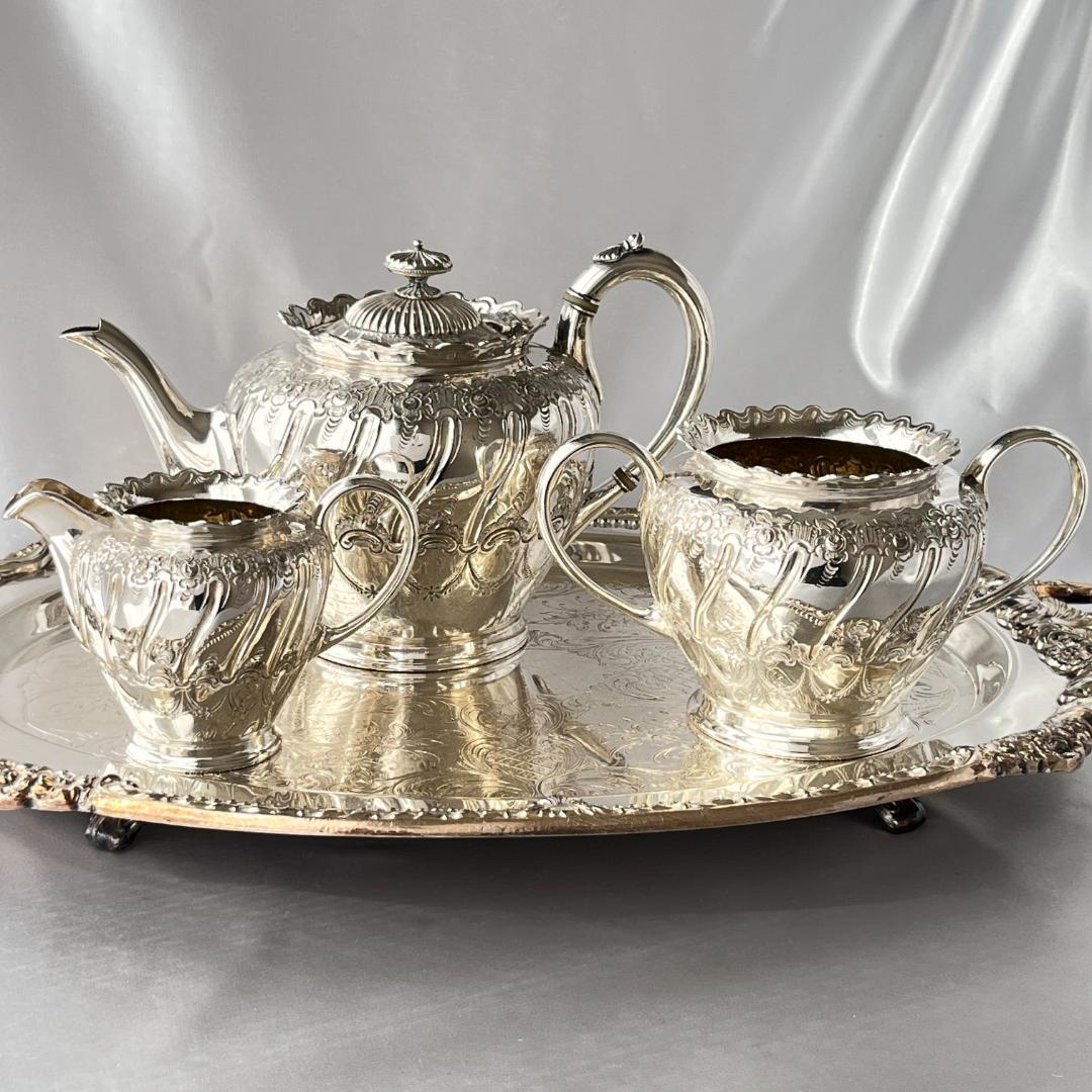 【James Dixon 】 ビクトリアン ティーセット 3点 ティーポット