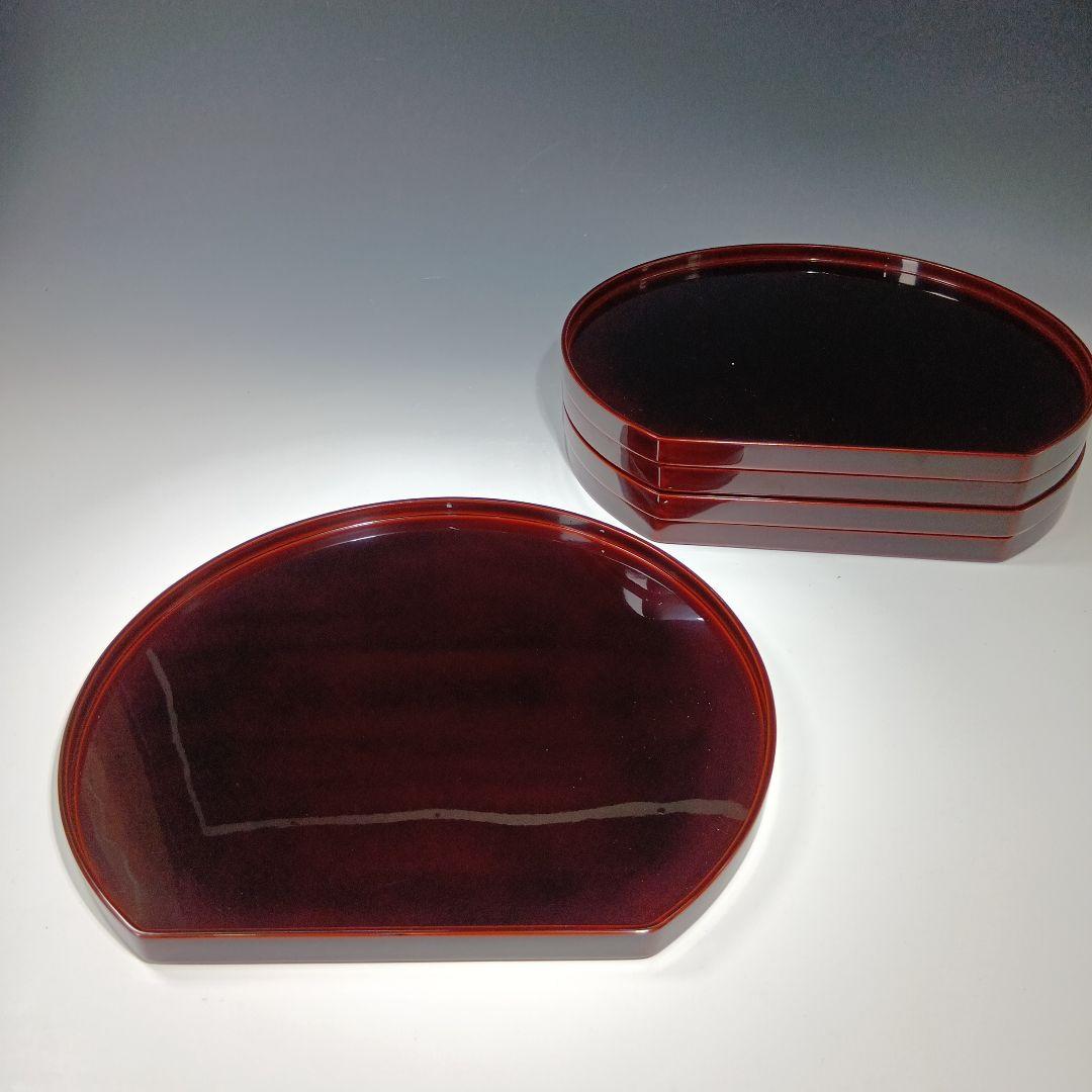 輪島塗　半月卓上膳　5枚　共箱