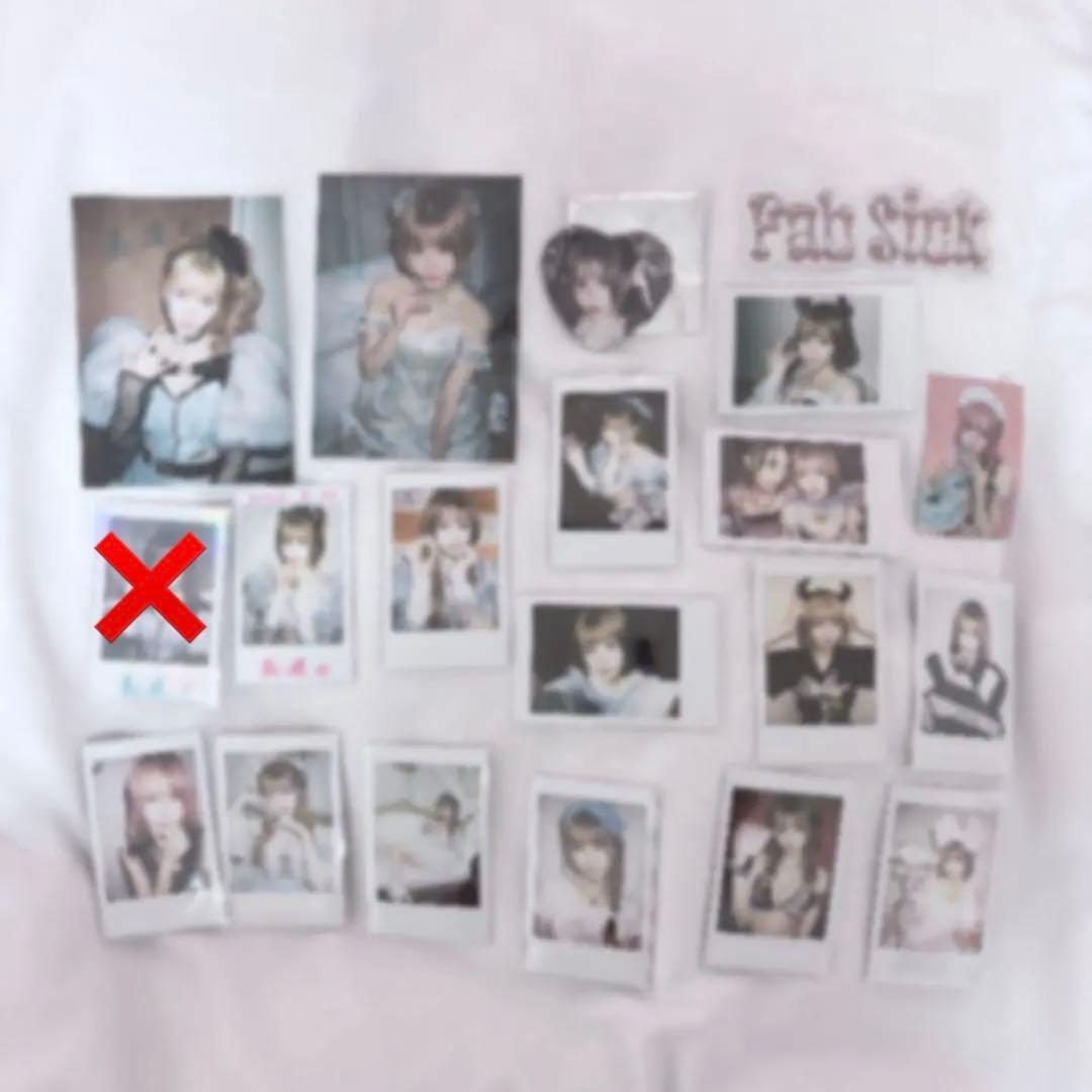 【レア】戦慄かなの プロマイド サイン入り チェキまとめ売り ステッカー缶バッジ