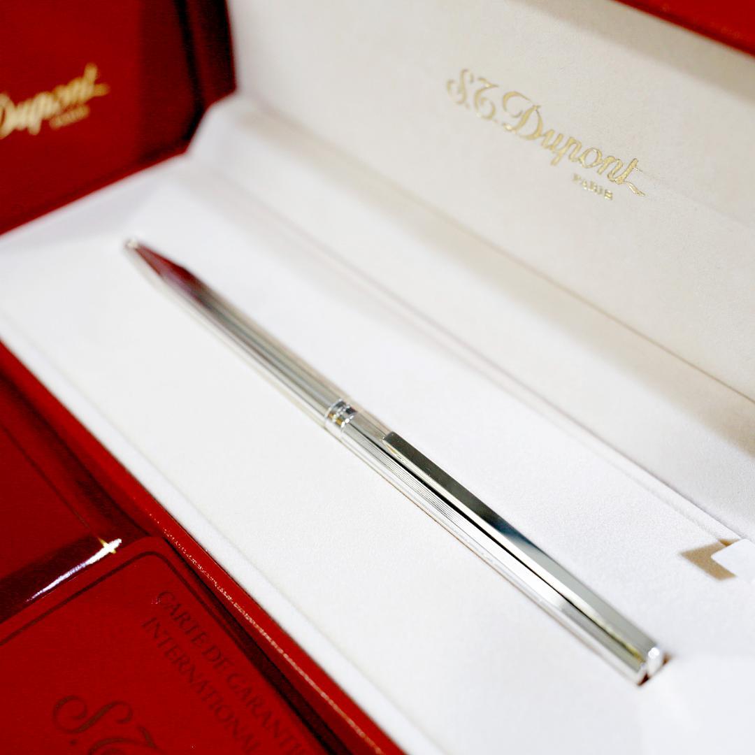 【美品 送料込み】デュポン ボールペン シルバー