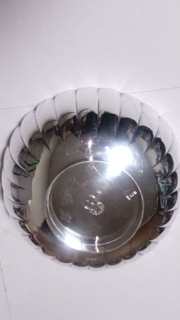 生駒製 純銀 菊紋鉢 約262グラム