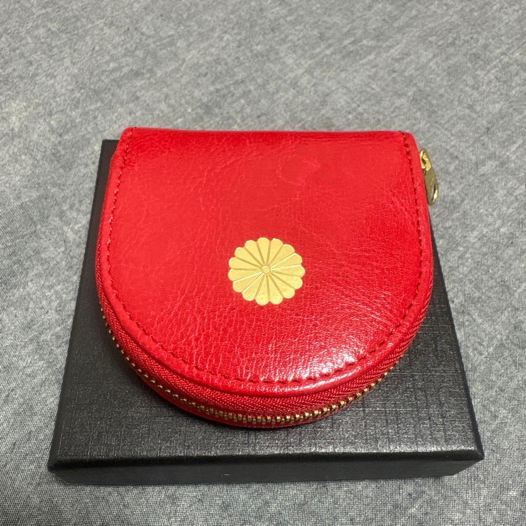 皇居 ケース 小銭入れ 赤