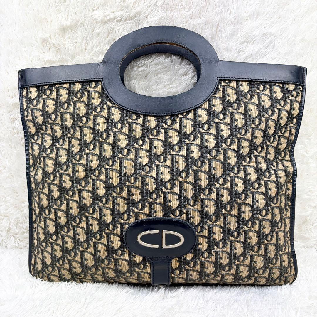 【希少】クリスチャンディオール トロッター ロゴ金具 ハンドバッグ 2way