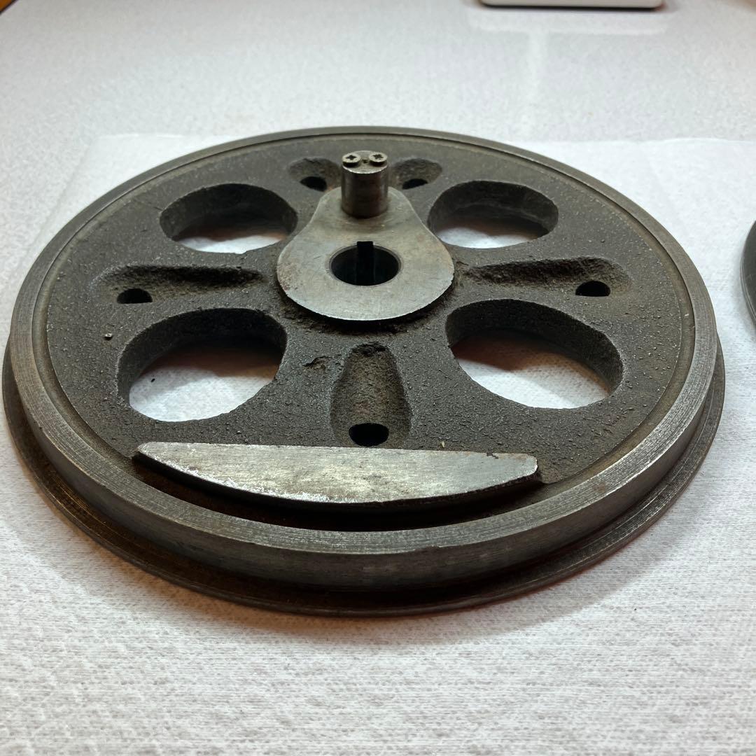 鉄道　レトロ　機関車　ミニSL 本物　鋳物車輪　2個セット　鉄道部品　鉄道グッズ