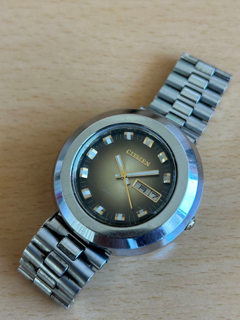 CITIZEN 自動巻き アナログ腕時計 ブラウン