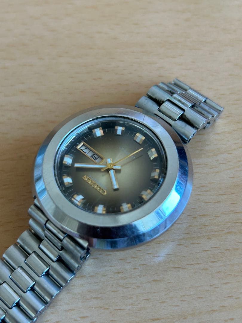 CITIZEN 自動巻き アナログ腕時計 ブラウン