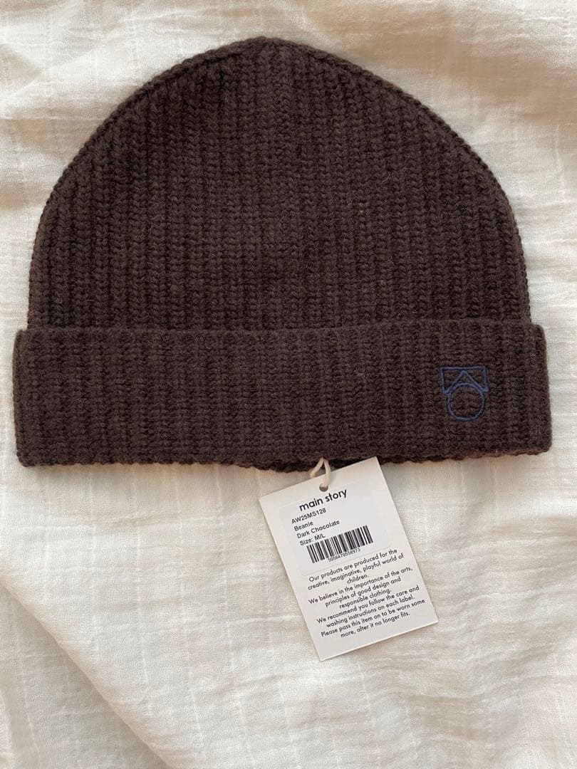 25aw main story ニット ビーニー ダークチョコレート M/L