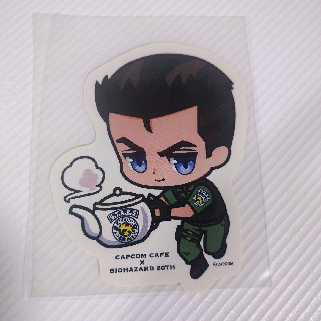 CAPCOM CAFE BIOHAZARD クリス・レッドフィールド ステッカー