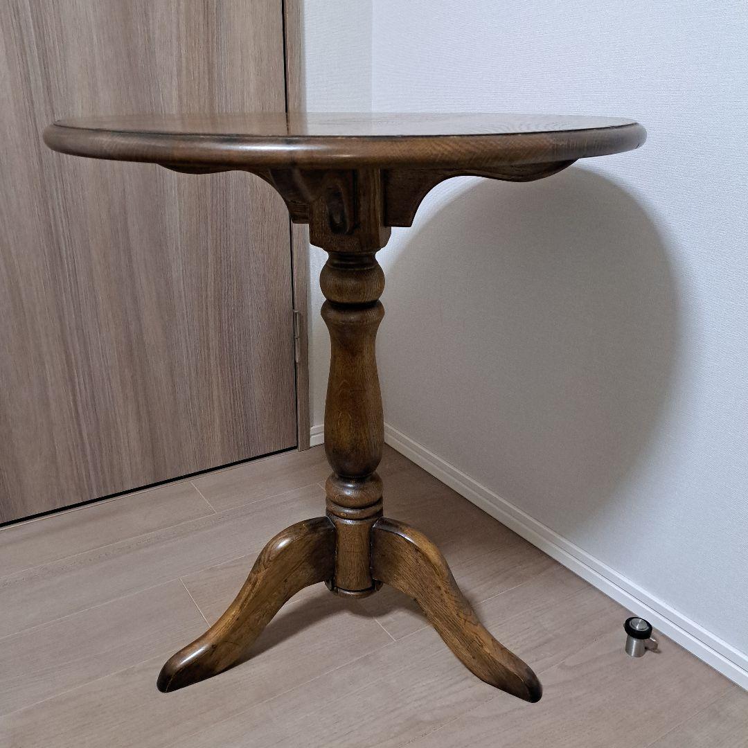 木製円形カフェテーブル サイドテーブル コーヒーテーブル