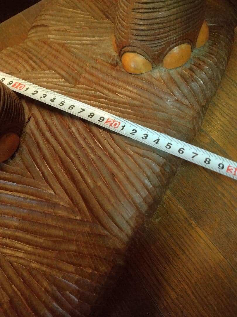 木彫り　巨大　ゾウさん レア