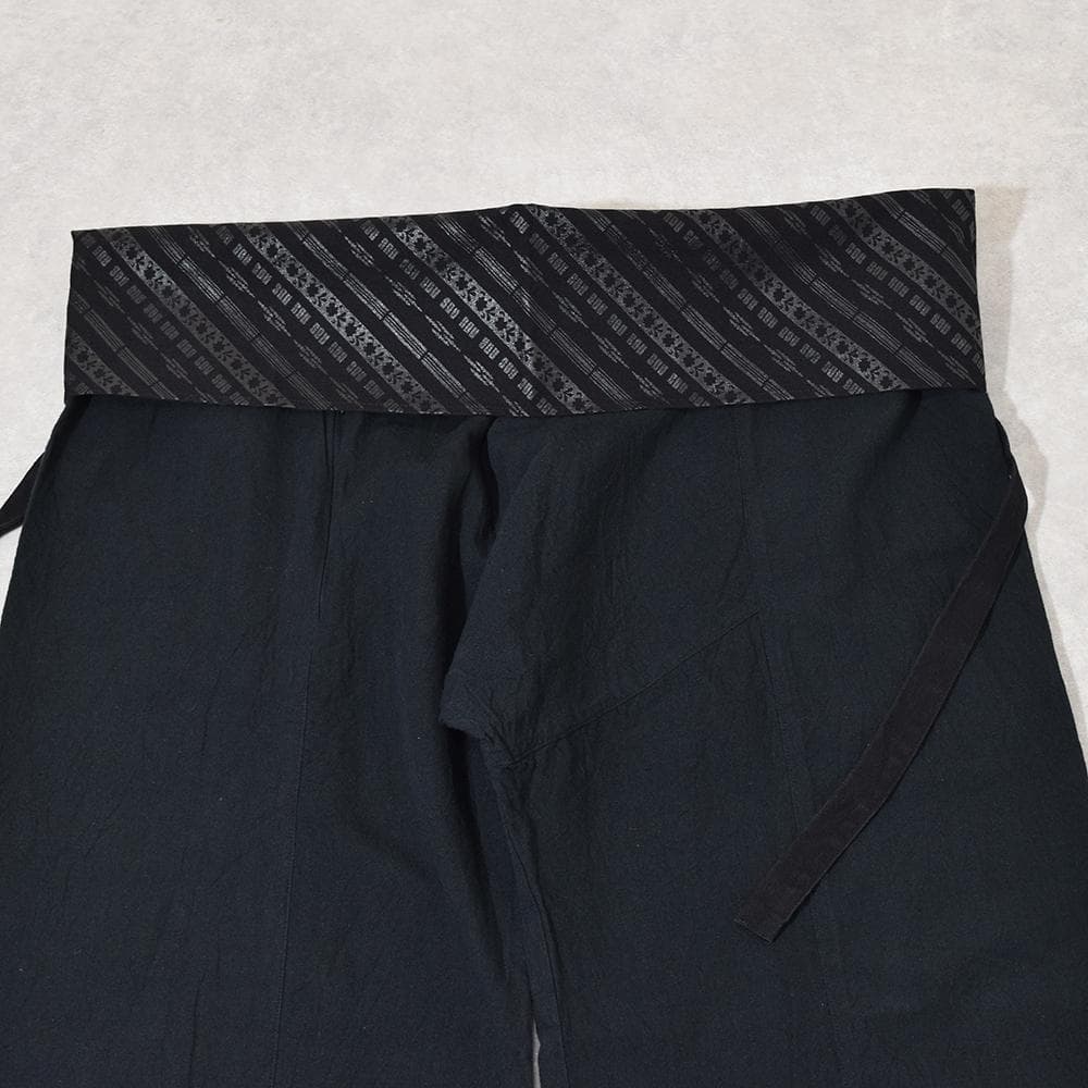 ソウソウ SOU・SOU 伊勢木綿 20/20 麻混 風靡 下 濡羽色 L