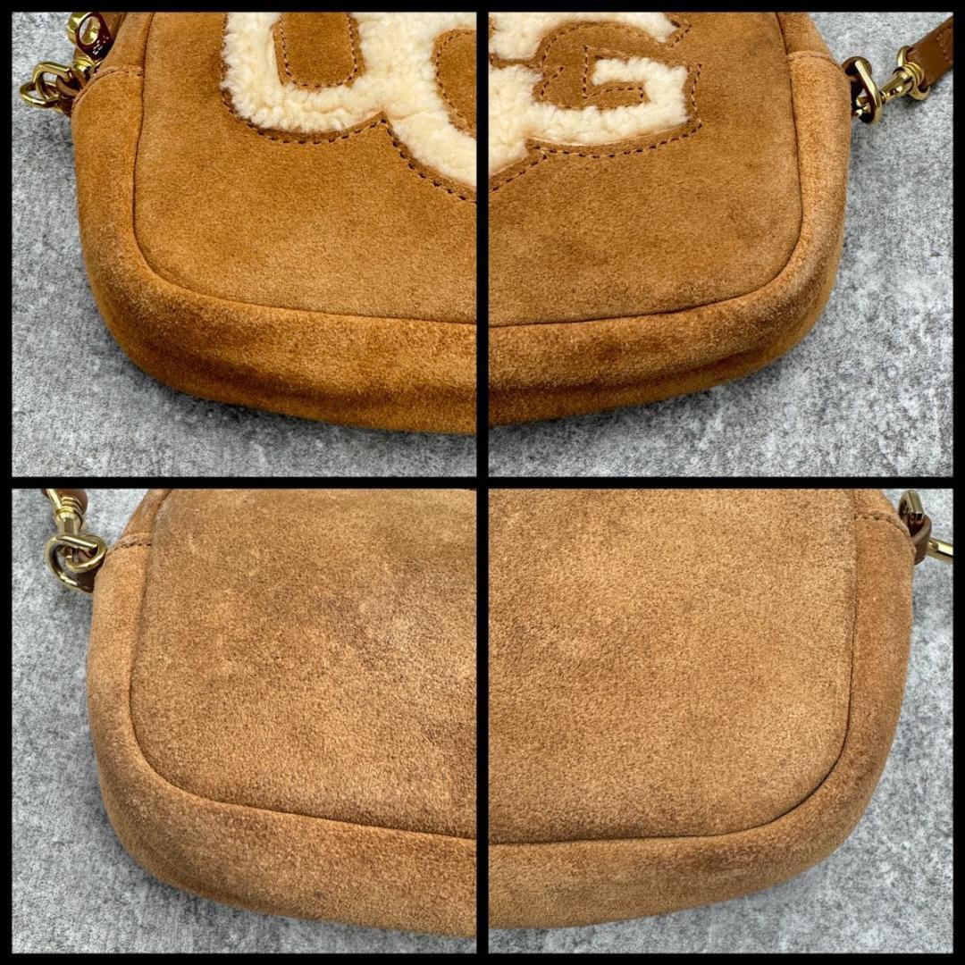 美品　UGG　アグ　辻希美　本革　スウェード　カメラバッグ　調整可　ブラウン