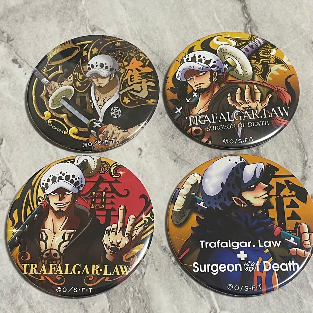 輩缶バッジ 4点 トラファルガー・ロー BLUE ワノ国 BEST30