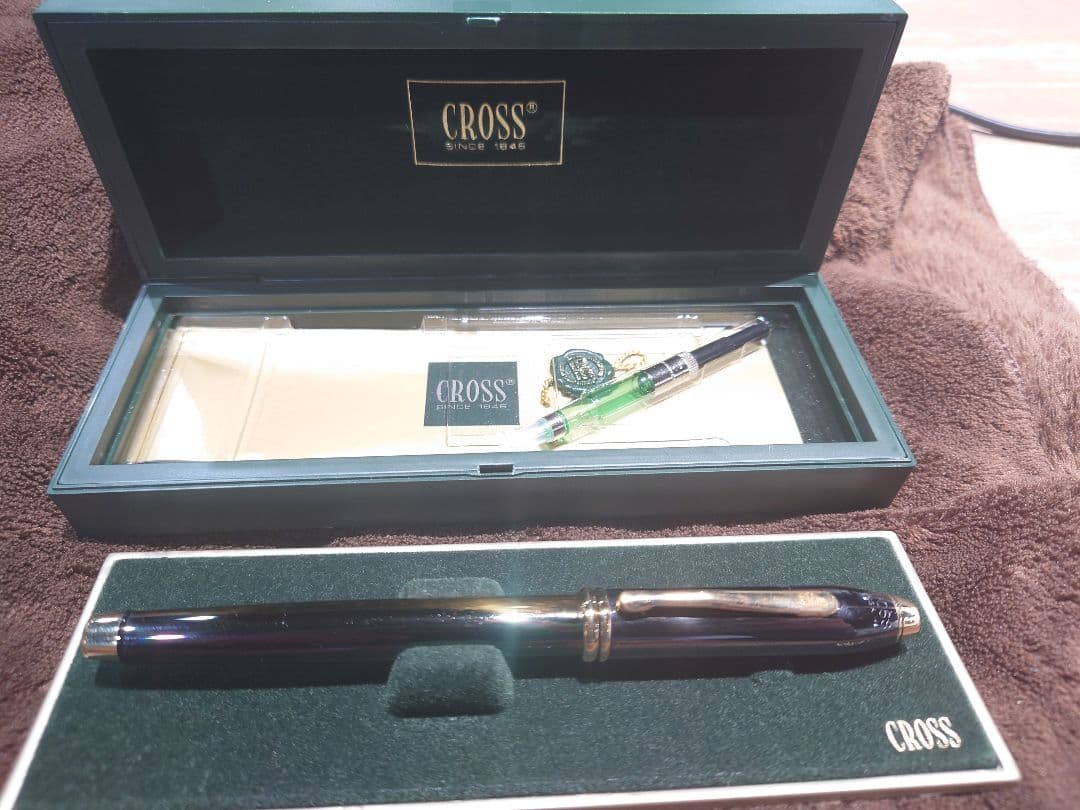 クロス タウンゼント チタン 万年筆 14K-XF 中古 付属品完品