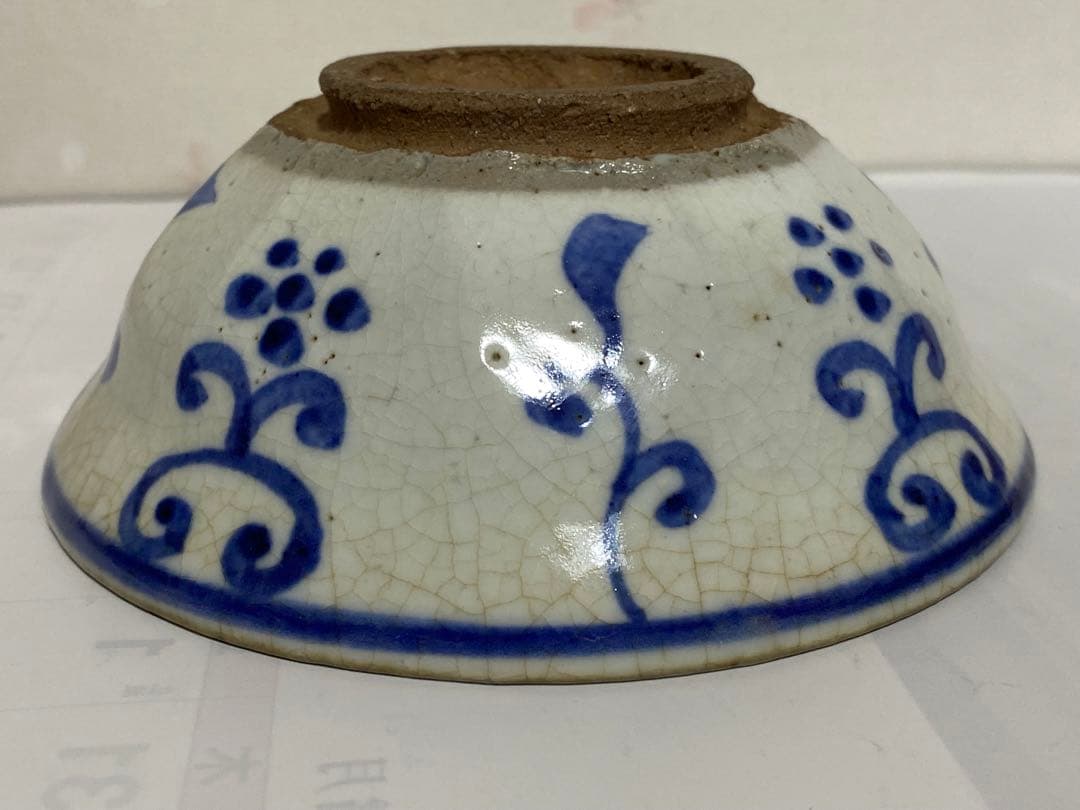 ♦呉須染付 八角面取り 蓋物碗 茶道具 懐石用 古美術品 明治時代 江戸？骨董品