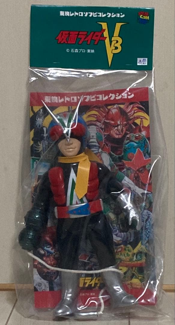 東映レトロソフビコレクション　ライダーマン　ロープアーム紐付き