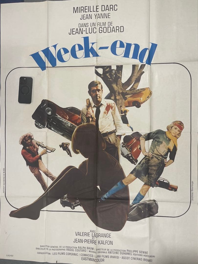 希少ヴィンテージポスター『ウィークエンド』1967年フランス版大判ポスター