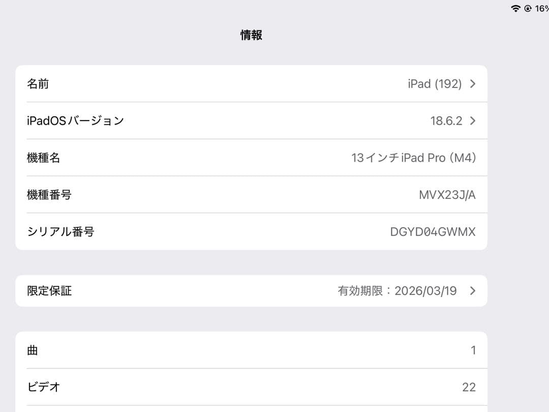 13インチiPad Pro（M4）Wi-Fi 256GB