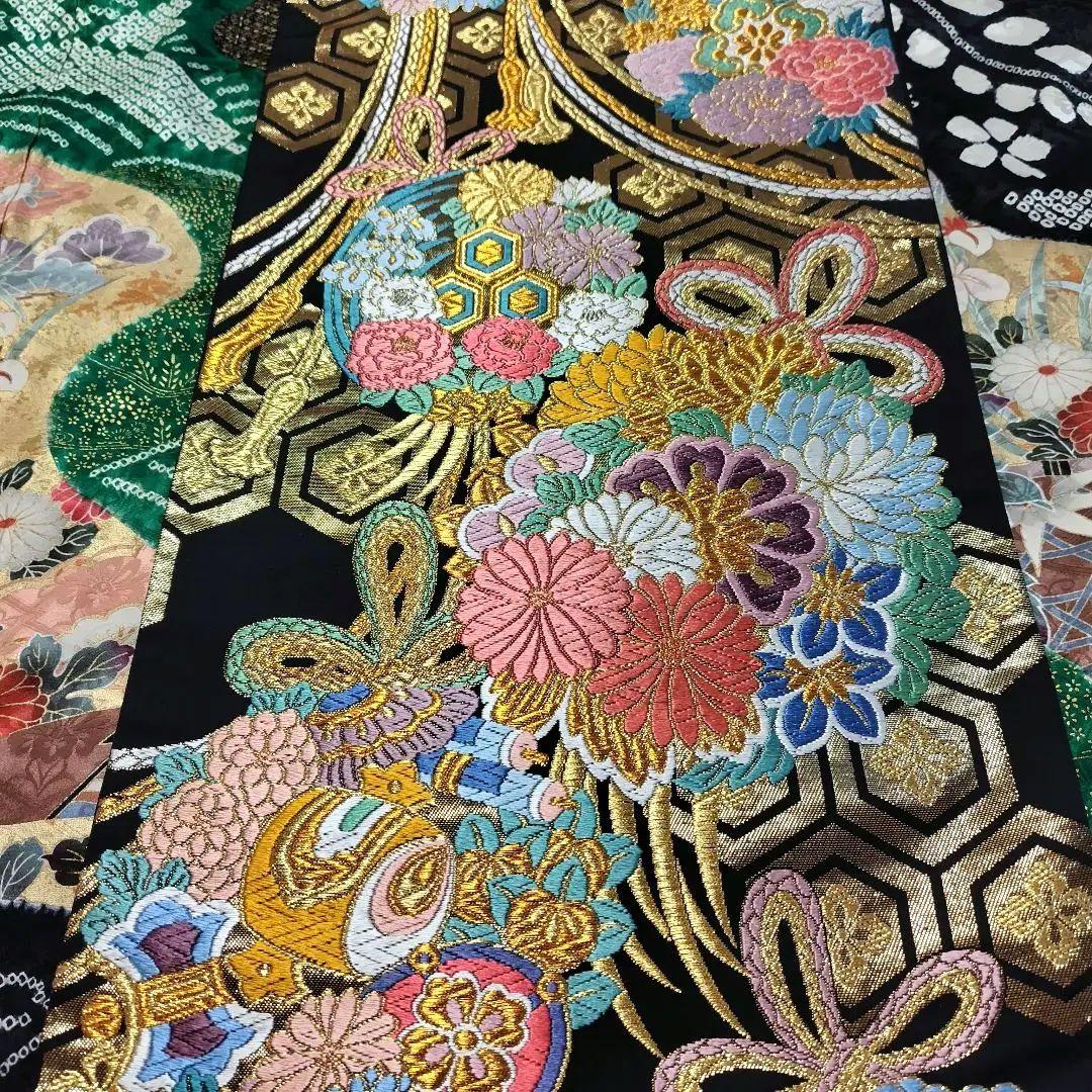 振袖フルセット(7点)・成人式・絞り・鹿の子 ・金彩・古典・熨斗