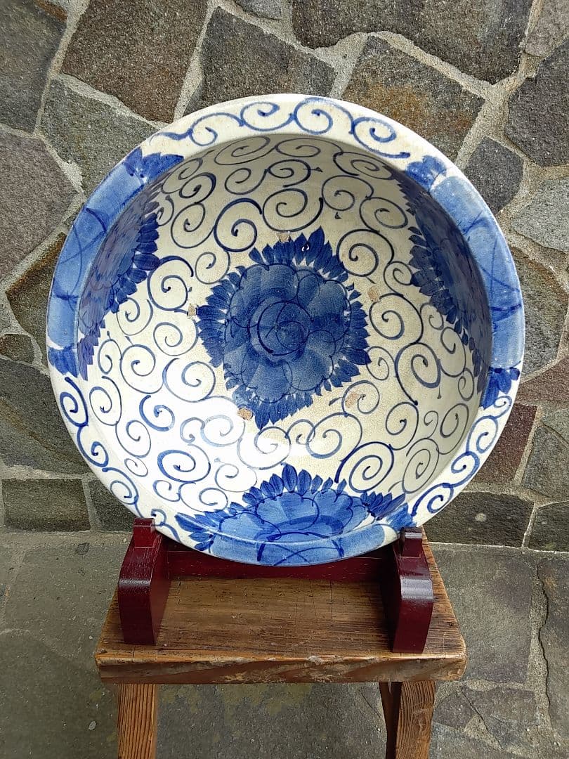 江戸、明治時代の深鉢特大　直径32センチ