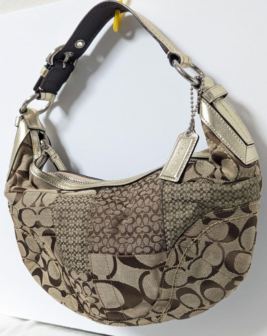 コーチ　COACH シグネチャー　ショルダーバック　パッチワーク　F12315